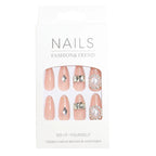 Press-On Nail Set Embellished 24 Piece Easy DIY