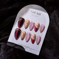 Press-On Nail Set Embellished Design Easy Application
