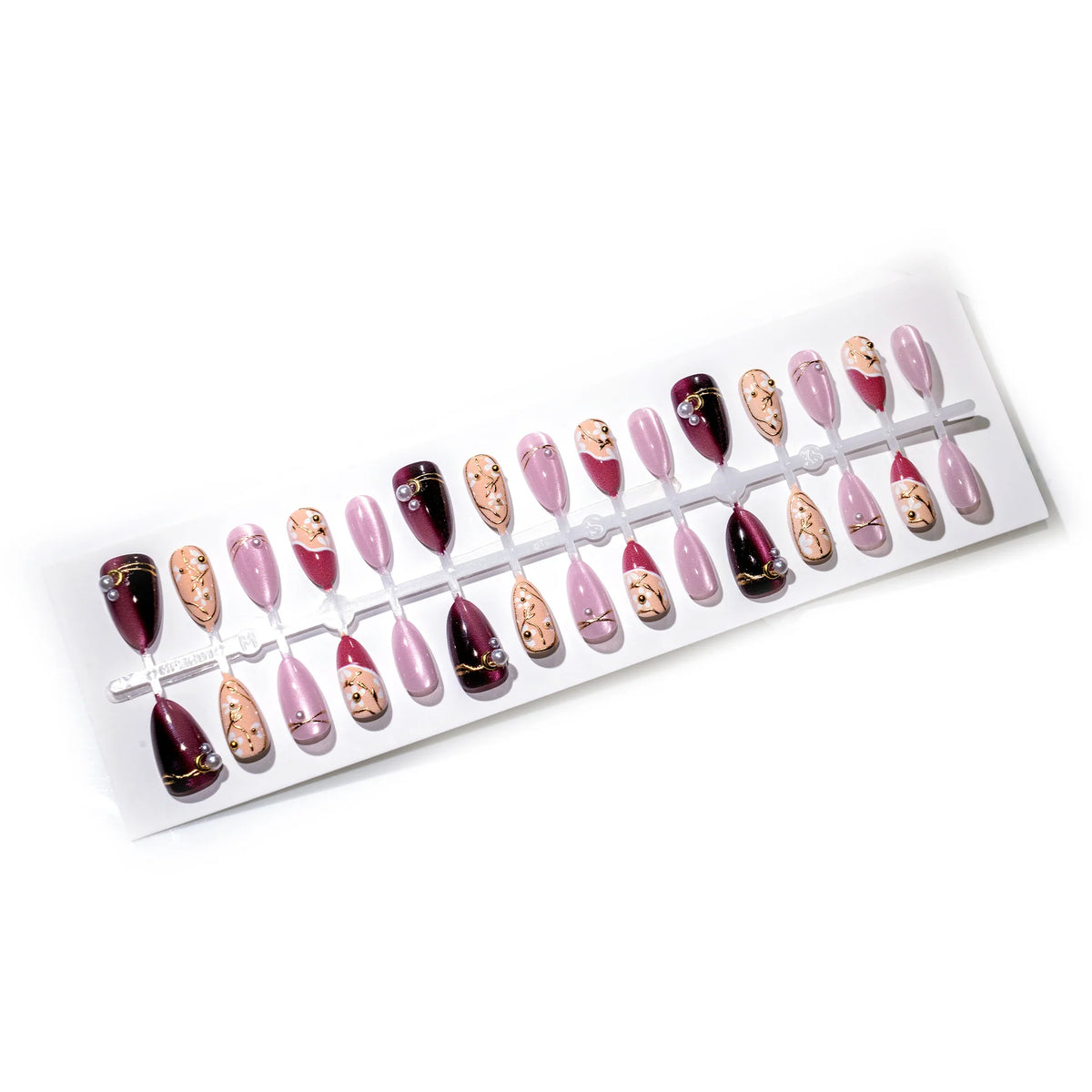 Press-On Nail Set Embellished Design Easy Application