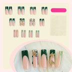Press-On Nail Set Embellished Designs Reusable Long-Lasting