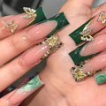 Press-On Nail Set Embellished Designs Reusable Long-Lasting