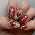 Press-On Nail Set Embellished Durable & Reusable