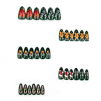 Press-On Nail Set Festive Christmas Designs Variety of Sizes