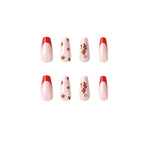 Press-On Nail Set Festive Christmas Easy Application & Long-Lasting