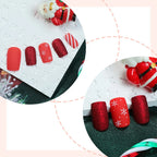 Press-On Nail Set Festive Designs & Easy DIY