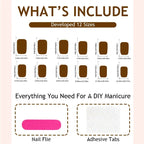 Press-On Nail Set Festive Designs & Easy DIY