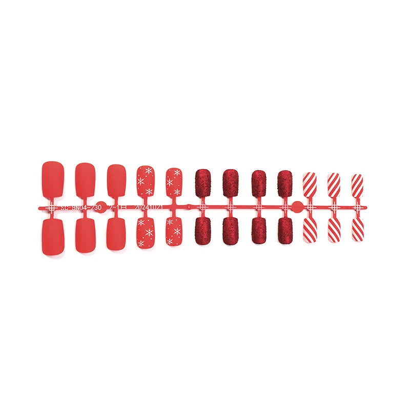 Press-On Nail Set Festive Designs & Easy DIY