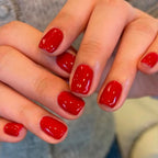 Press-On Nail Set Festive Designs & Gel Polish