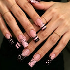 Press-On Nail Set Festive Designs & Gel Polish