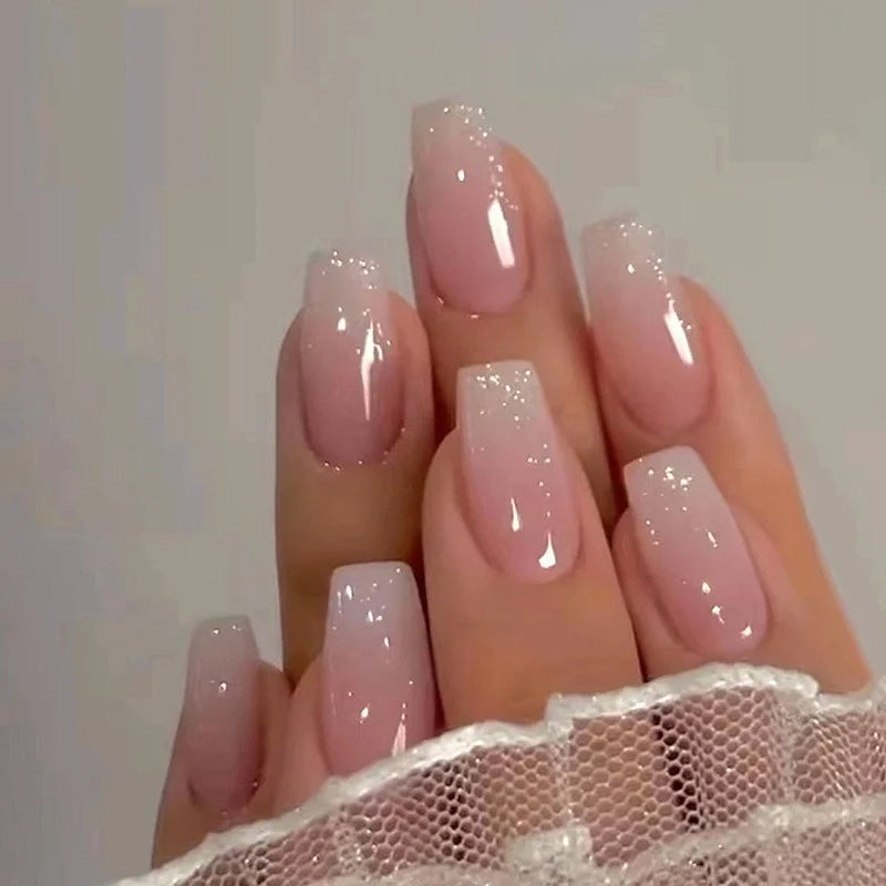 Press-On Nail Set Festive Designs Gel Polish & Buffing Strips