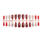 Press-On Nail Set Festive Designs Glue-Free & Long-Lasting