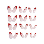 Press-On Nail Set Festive French Tips & Adhesive Tabs