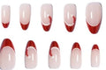Press-On Nail Set Festive French Tips & Adhesive Tabs