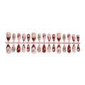 Press-On Nail Set Festive Glitter Multiple Sizes Non-Toxic