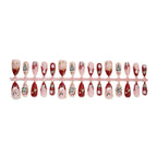 Press-On Nail Set Festive Glitter Multiple Sizes Non-Toxic