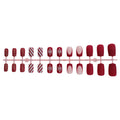 Press-On Nail Set Festive Glitter Self-Adhesive & Multiple Sizes