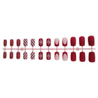 Press-On Nail Set Festive Glitter Self-Adhesive & Multiple Sizes