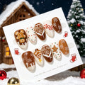 Press-On Nail Set Festive Holiday Designs & Application Kit