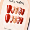 Press-On Nail Set Festive Holiday Designs Comfort Fit