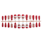 Press-On Nail Set Festive Holiday Designs Easy Application