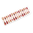 Press-On Nail Set Festive Holiday Designs & Easy Application