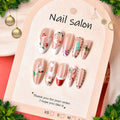 Press-On Nail Set Festive Holiday Designs Easy Apply & Long-Lasting