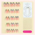 Press-On Nail Set Filigree & Glitter Easy Apply Long-Lasting