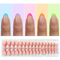 Press-On Nail Set Five Vibrant Shades Easy Application