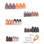 Press-On Nail Set Flame Design Chip-Resistant