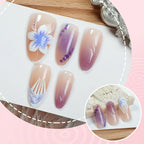Press-On Nail Set Floral 20-Piece Adhesive Tabs