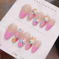 Press-On Nail Set Floral 24-Piece Custom Fit