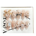 Press-On Nail Set Floral 24-Piece Easy Application