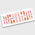 Press-On Nail Set Floral 24-Piece Peel And Apply