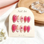 Press-On Nail Set Floral 30 Piece Gel & File