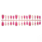 Press-On Nail Set Floral 30 Piece Gel & File
