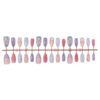 Press-On Nail Set Floral 3D Self-Adhesive & Durable