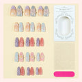 Press-On Nail Set Floral 3D Self-Adhesive & Durable