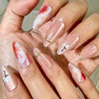 Press-On Nail Set Floral & Abstract 24-Piece Adhesive & Reusable