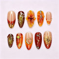 Press-On Nail Set Floral & Abstract Designs