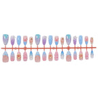 Press-On Nail Set Floral Accent Designs Easy Apply