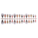 Press-On Nail Set Floral Accent Easy Application Natural Fit