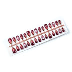 Press-On Nail Set Floral Accent Long-Lasting & Lightweight