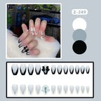 Press-On Nail Set Floral Accent No Glue