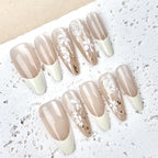Press-On Nail Set Floral Accent No Glue