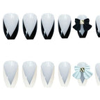 Press-On Nail Set Floral Accent No Glue