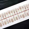 Press-On Nail Set Floral Accent No Glue