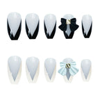 Press-On Nail Set Floral Accent No Glue