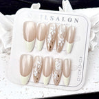 Press-On Nail Set Floral Accent No Glue