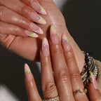 Press-On Nail Set Floral Accent Peel-And-Stick