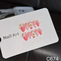 Press-On Nail Set Floral Accent Reusable & Easy Application